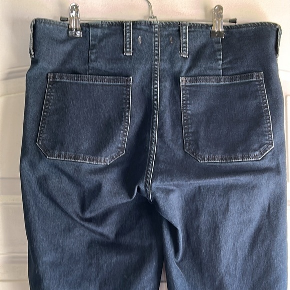 FREE PEOPLE WOMENS FLARE BELL BOTTOM JEANS BOHO SZ 31 - Picture 4 of 11